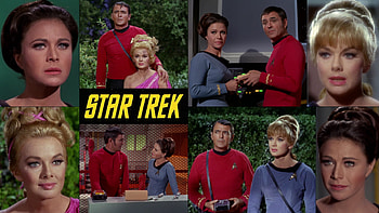 Scotty, Carolyn, and Mira, Montgomery Scott, Carolyn Palamas, Jan Shutan, Mira Romaine, James Doohan, Star Trek, Leslie Parrish HD wallpaper