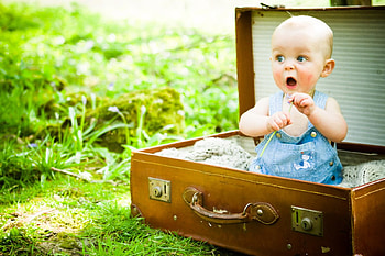 Cute Baby, baby, in, box, innocent HD wallpaper