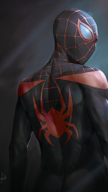 Miles Morales, Miles Morales Black Spidy HD phone wallpaper
