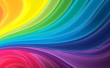 Rainbow, blue, purple, abstract, yellow, green, red HD wallpaper