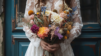 Elegant Bridal Bouquet, wedding bouquet, bride, bouquet, flower, wedding HD wallpaper
