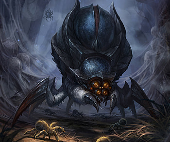 Ebon Web Warden — Fantasy Spider, fantasy, spider HD wallpaper