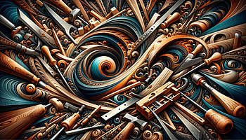 Artistic Woodworking Tools Abstract, woodworking, tools, craftsmanship, artistic, design HD wallpaper