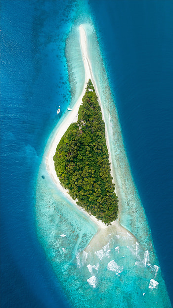 Maldives, Nature, View From Above, Ocean, Tropics, Island HD phone wallpaper