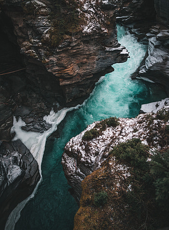 Nature, Water, Rivers, Rocks, View From Above, Precipice, Break HD phone wallpaper