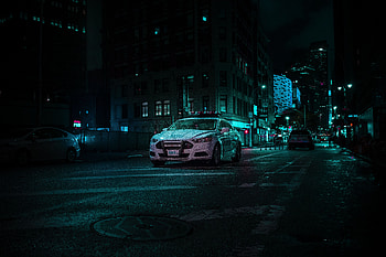 Night City, Cars, Car, Traffic, Movement, Street, Police HD wallpaper