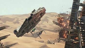 New of the Millennium Falcon parked at Star Wars VIII's Ahch-To set - Blastr HD wallpaper