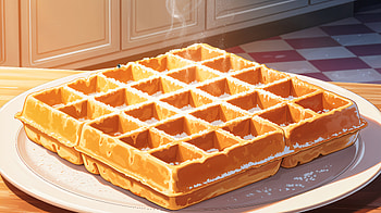 Crisp Golden Waffle — HD wallpaper