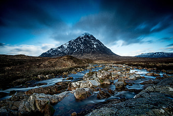 Landscape, Nature, Water, Rivers, Stones, Sky, Clouds, Mountain, Flow HD wallpaper