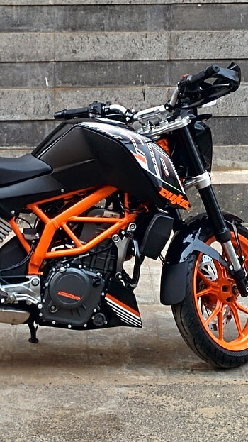 Ktm Duke 390, Stairs Background, ktm HD phone wallpaper