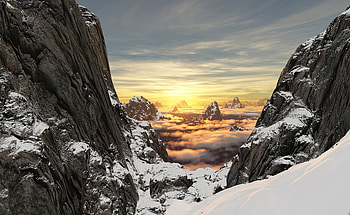 Mountains Snow High Clouds , mountains, clouds, nature HD wallpaper