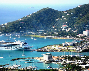 Cruise ship, Road Town Tortola, Travel, Island scenery HD wallpaper