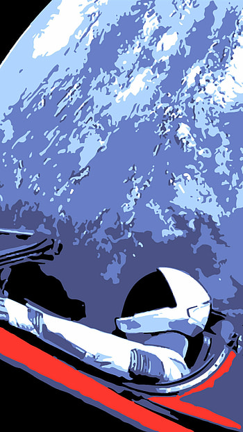 Tesla in space, Elon Musk HD phone wallpaper