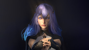 Lacia, crying, scifi, artist, artwork, digital-art, artstation HD wallpaper