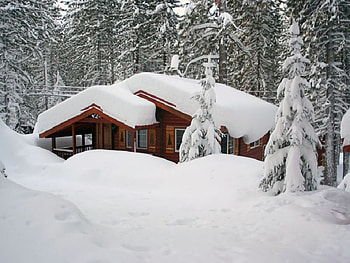 buried cabin, buried, cabin HD wallpaper