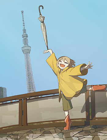 Sunny Day 晴れた日, sky, art, Anime, Happy, Yellow, Avogado6, Rainny, Smile HD phone wallpaper