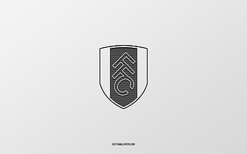 Fulham FC, white background, English football team, Fulham FC emblem, EFL Championship, Fulham, England, football, Fulham FC logo HD wallpaper