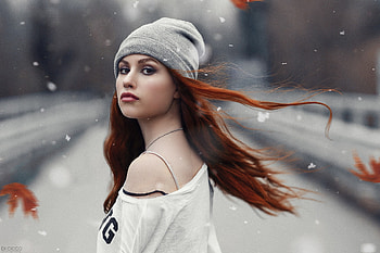 ღ, Model, Hat, Portrait, Makeup HD wallpaper
