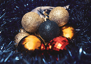 Holidays, New Year, Decorations, Christmas, Tinsel, Balls HD wallpaper