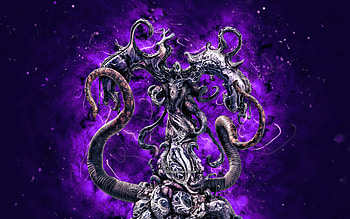 Jenova, , violet neon lights, Final Fantasy, creative, Final Fantasy VII, FFVII, Jenova Final Fantasy HD wallpaper
