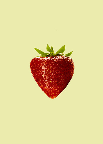 Food, Strawberry, Macro, Berry, Fruit, Beige HD phone wallpaper