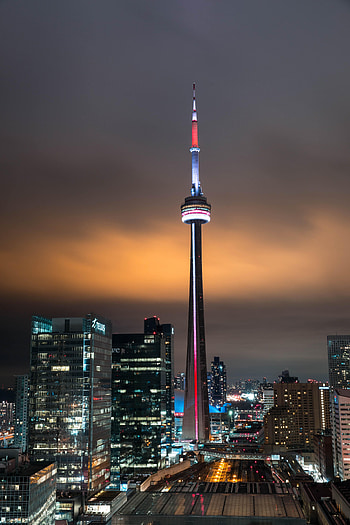 Cities, Architecture, Building, View From Above, Night City, Tower HD phone wallpaper