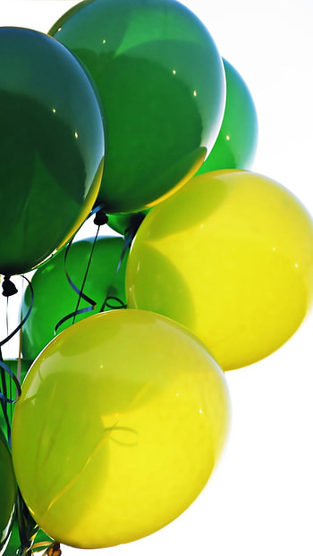 Baloons, Green HD phone wallpaper