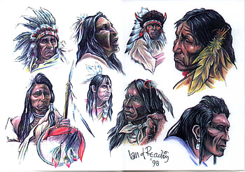 Native American, Artistic, Psychedelic, Tattoo, Trippy HD wallpaper
