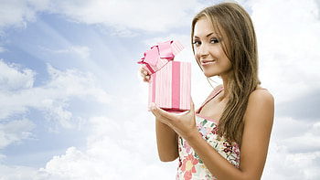 A Little Suprise for you, present, angel, wonderful, gift, enchanting, beauty, nice, abstract, amazing, adorable, female, stunning, sweet, model, girl, beautiful, people, woman, box, pretty, dreaming, face, clouds, nature, sky, girls, women HD wallpaper