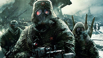 dem soldiers, glow, gasmask, russia, guns, soldiers, ushanka HD wallpaper
