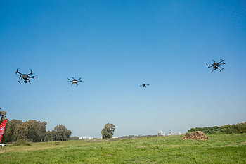Israel's delivery drone pilot, Network of aerial drones, Revolutionary transportation system, Innovative technology HD wallpaper