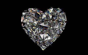 Heart, Diamonds HD wallpaper