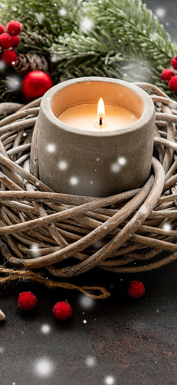 Christmas, graphy, candle HD phone wallpaper
