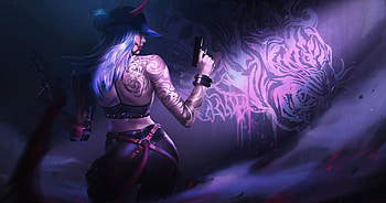 Cyberpunk Armed Girl Tattoo On Back, cyberpunk, scifi, artist, artwork, digital-art, artstation HD wallpaper