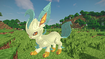 Minecraft Leafeon, Build schematic, 3D model HD wallpaper