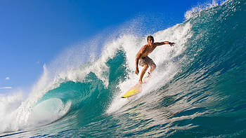 Surfing Wave . Â« Â» HD wallpaper