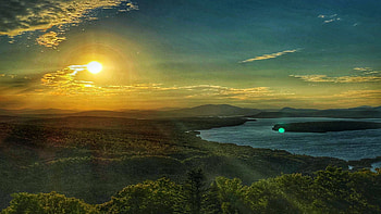 Height of Land - Rangeley, Maine, sun, sunset, usa, landscape, clouds, sky HD wallpaper