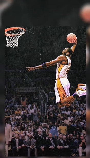 Kobe Bryant, basketball_hoop, ball, nba, Dunk HD phone wallpaper