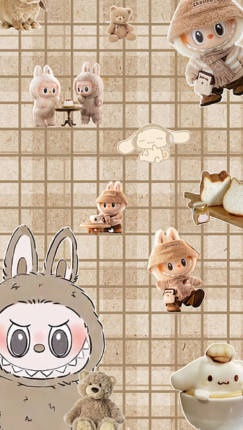 Cozy Labubu Collage — , Labubu HD phone wallpaper