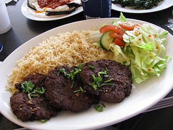CHAPLI KABAB AND RICE, FOOD, HOT, WALLAPER, NICE, COOL HD wallpaper
