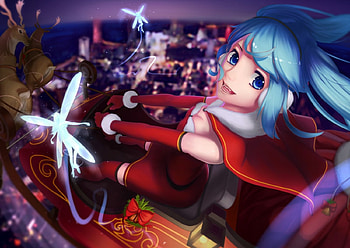 Miku Santa, chritsmas, vocaloid, anime, navidad HD wallpaper
