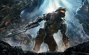 Halo game, Master Chief, Epic battles, Intergalactic warfare HD wallpaper