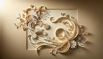 Elegant Golden Floral Artwork, paper art, floral design, craftsmanship HD wallpaper