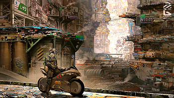 Cyber City Cyberpunk Science Fiction , cyberpunk, science-fiction, artist, artwork, digital-art HD wallpaper