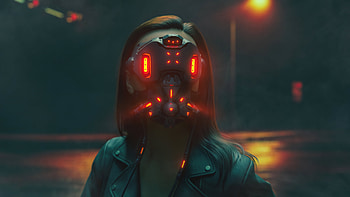 Cyberpunk Scifi Mask , mask, cyberpunk, scifi, artist, artwork, digital-art, artstation HD wallpaper