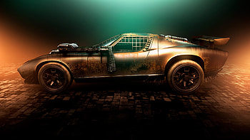 Lamborghini Miura Mad Max, lamborghini, behance HD wallpaper