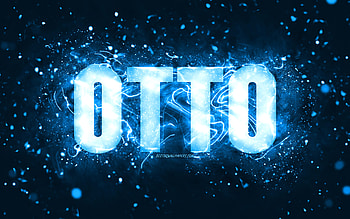 Happy Birtay Otto, , blue neon lights, Otto name, creative, Otto Happy Birtay, Otto Birtay, popular american male names, with Otto name, Otto HD wallpaper