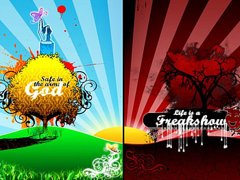Two Different Life, starbursts, sun, difference, dark HD wallpaper