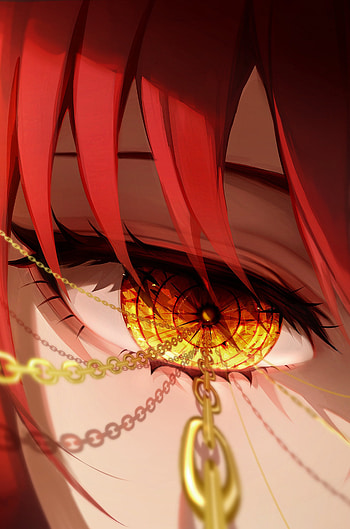 Makima's Fiery Gaze – Chainsaw Man Anime , Anime, Anime Eyes, Chainsaw Man, Makima (Chainsaw Man) HD phone wallpaper
