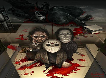 Happy Halloween, leatherface, jason voorhees, michael myers, ghostface HD wallpaper